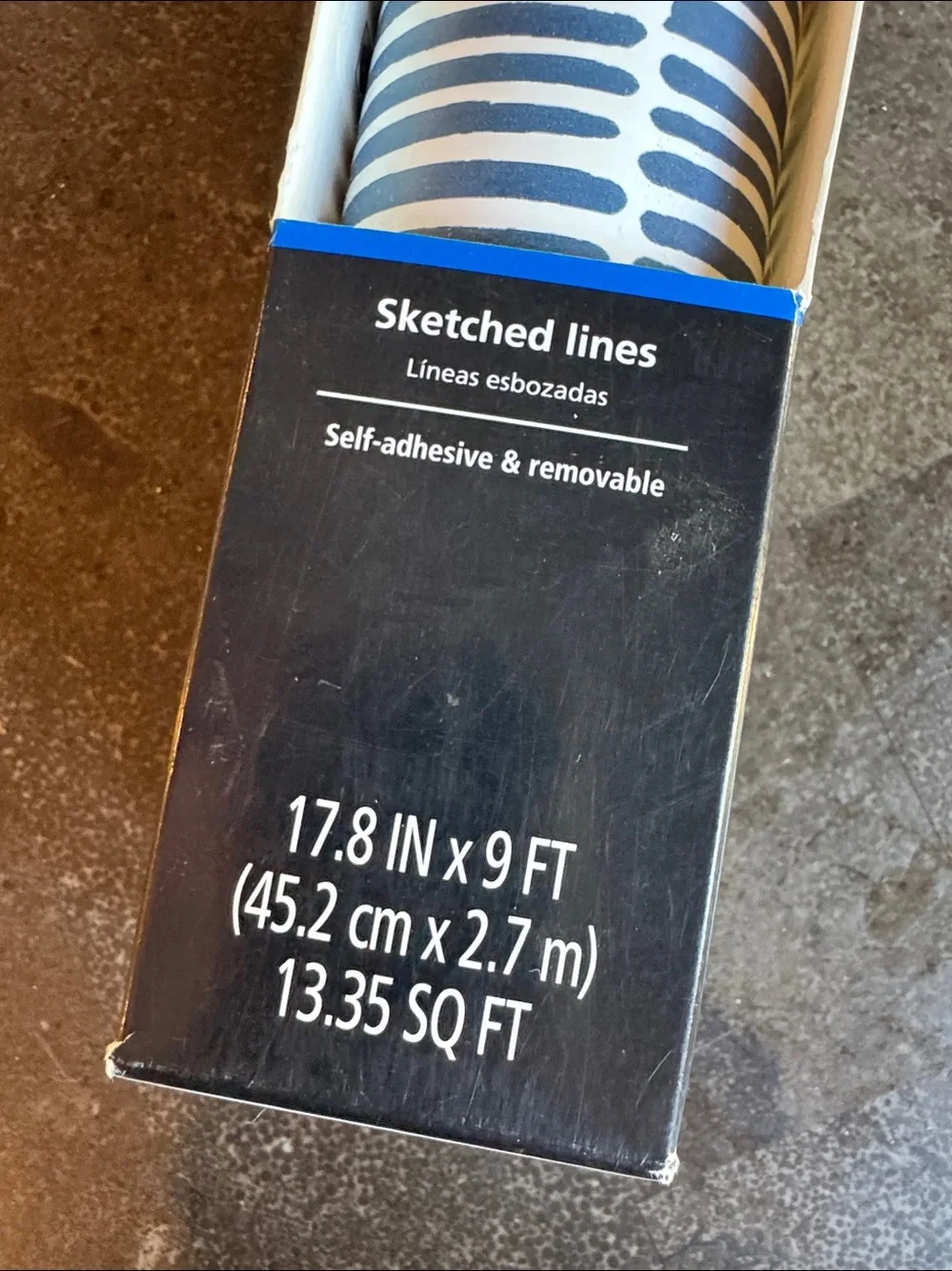 NWT Sketched Lines peel & stick wallpaper by mainstays